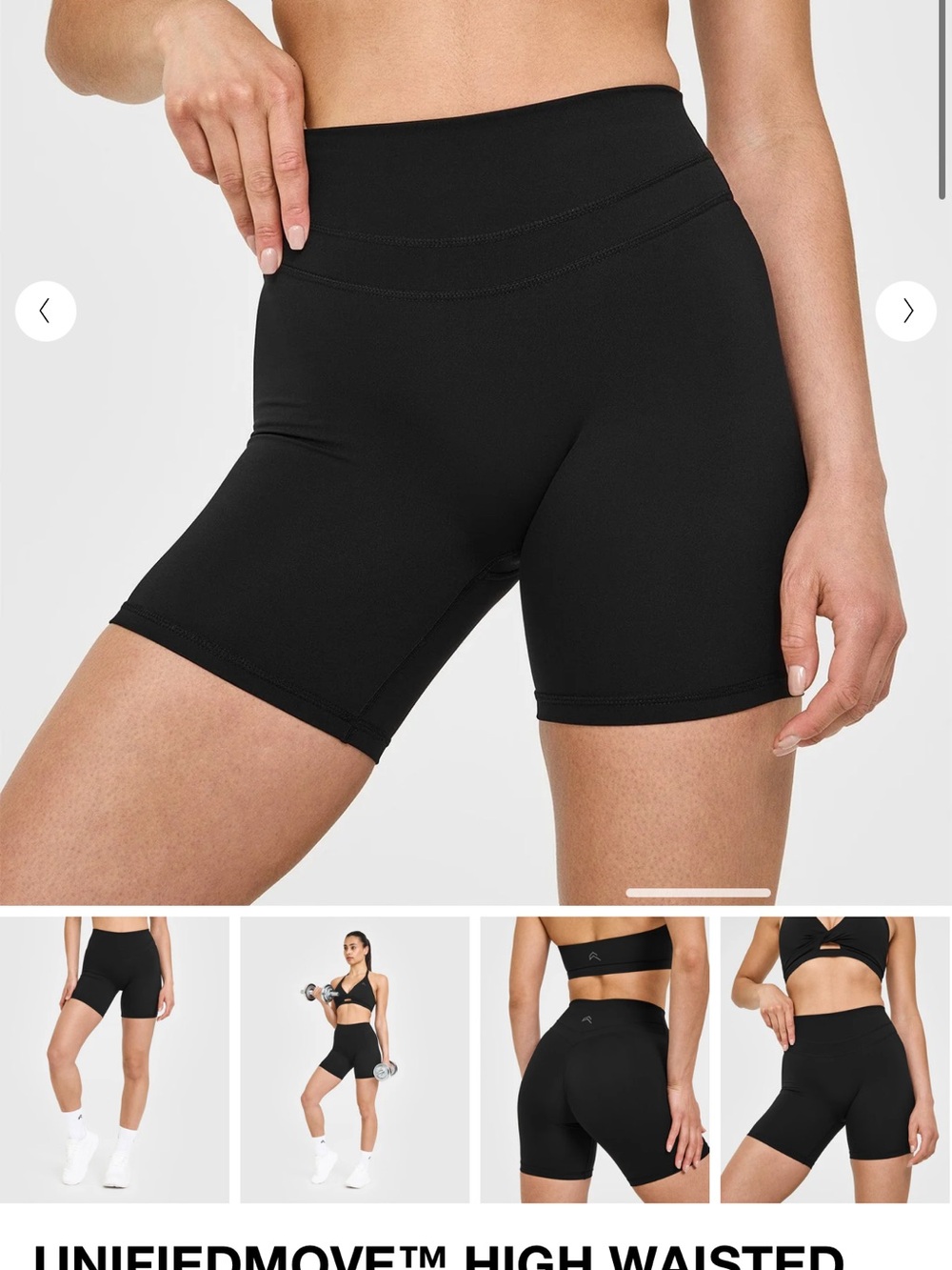 Oner Active Black High-Waisted Performance Shorts